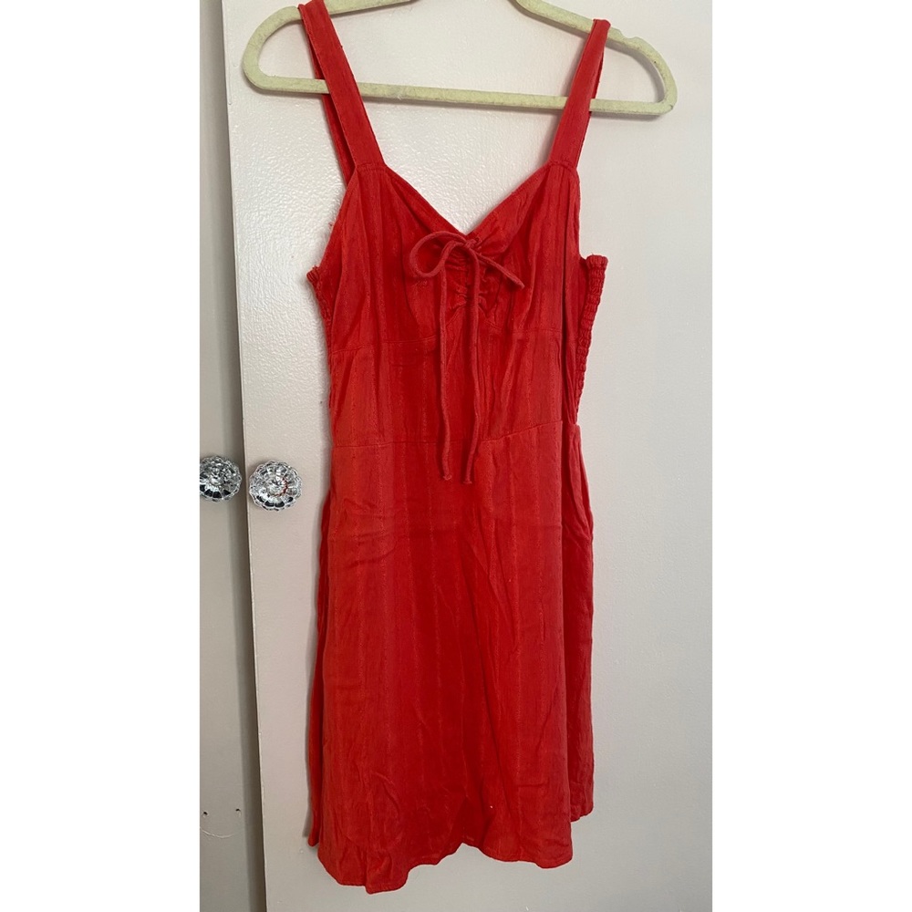 Red cotton summer dress